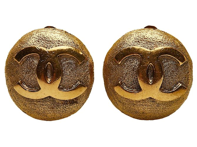 Boucles d'oreilles Chanel Métal Doré  ref.1259340