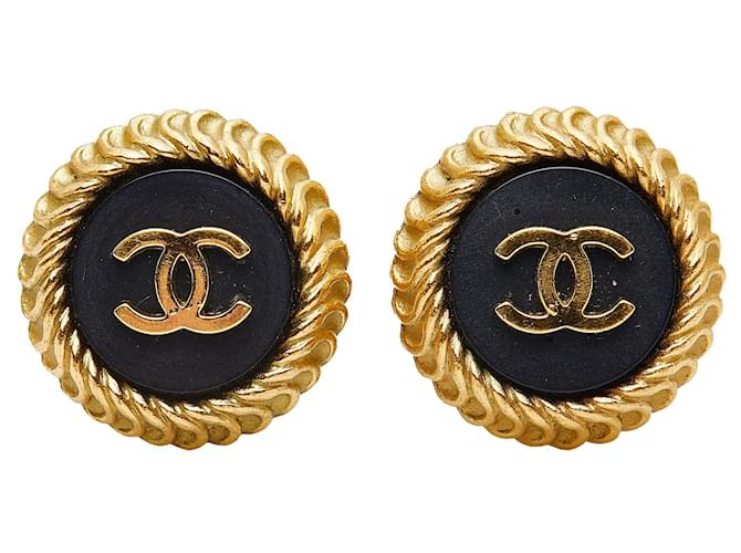 Chanel earrings Golden Metal  ref.1259349