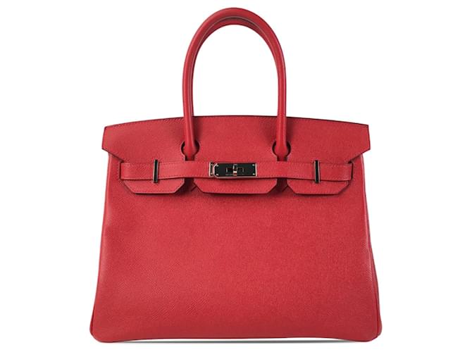 Hermès HERMES Handbags Birkin 30 Red Leather  ref.1259385