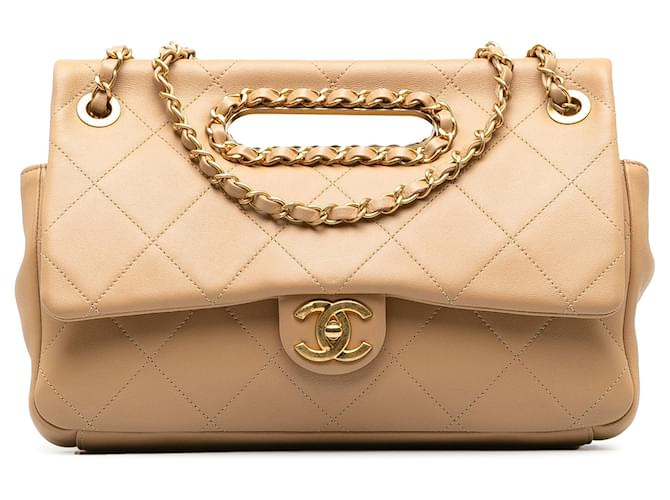 CHANEL Handbags Timeless/classique Brown Leather  ref.1259387