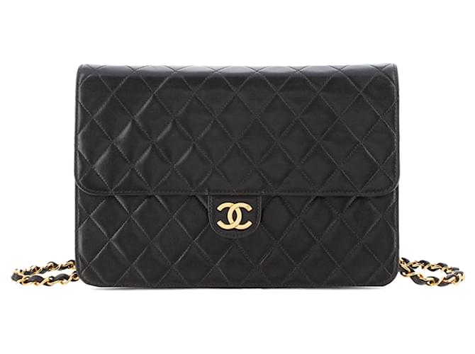 CHANEL Handbags Wallet On Chain Timeless/classique Black Leather  ref.1259395