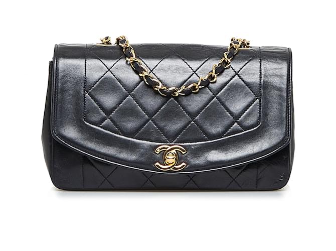CHANEL Handbags Diana Black Leather  ref.1259407
