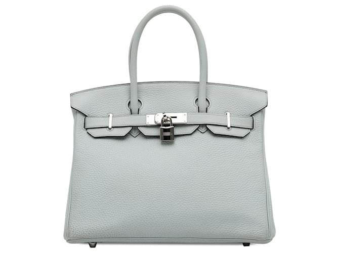 Birkin Hermès HERMES Handbags Grey Leather  ref.1259417
