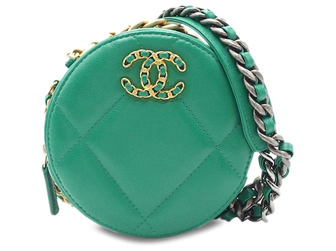 CHANEL Handbags Green Leather  ref.1259418