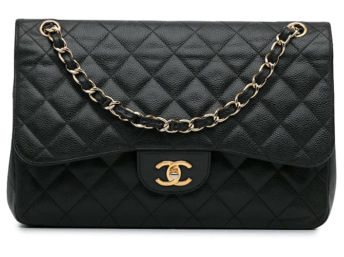 CHANEL Handbags Timeless/classique Black Leather  ref.1259421