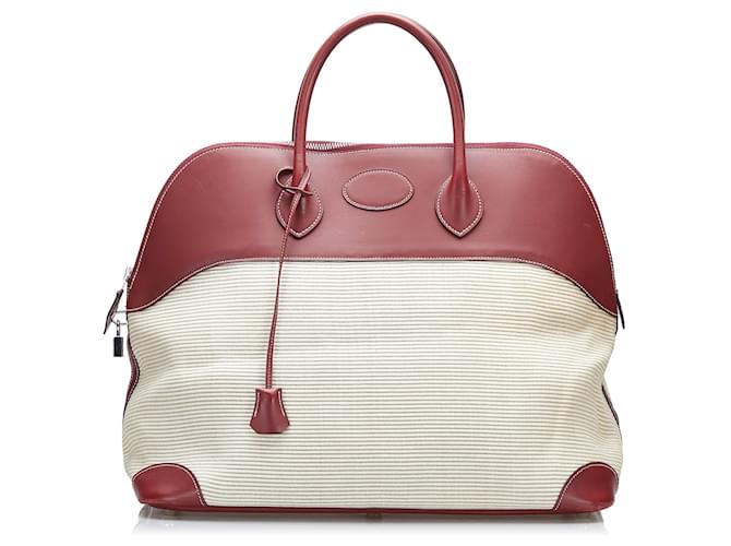 Bolide Hermès HERMES Travel bags Brown Cloth  ref.1259426