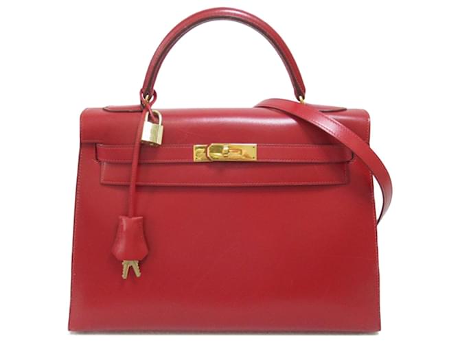 Kelly Hermès HERMES Handbags Red Leather  ref.1259432