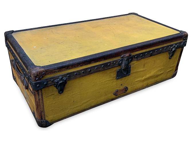 Louis Vuitton Luggage Vuittonite Trunk Yellow Cloth  ref.1259457