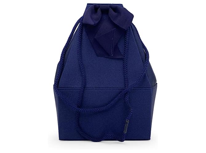 Bolsa tiracolo vintage Yves Saint Laurent Azul Lona  ref.1259479