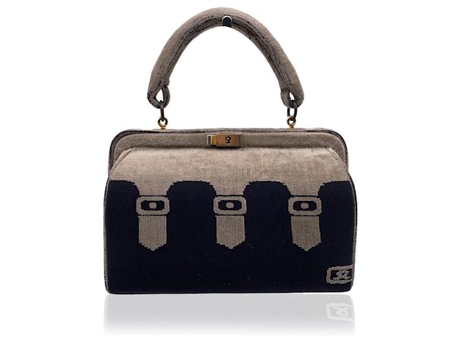 Autre Marque Roberta Di Camerino Handbag Vintage Beige Cloth  ref.1259480