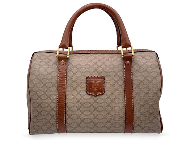 Céline Celine Handbag Vintage Macadam Beige Cloth  ref.1259502