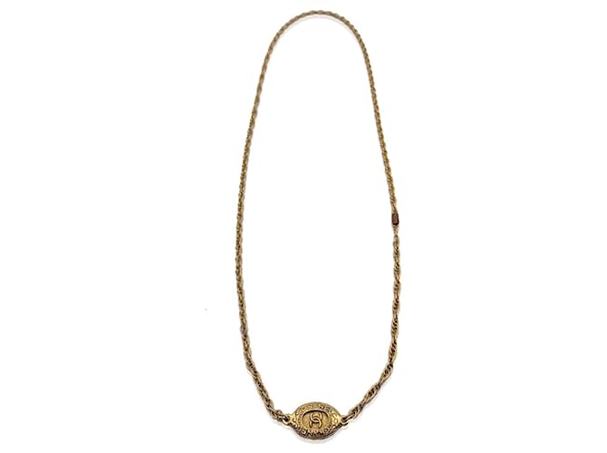 Chanel necklace Golden Metal  ref.1259540