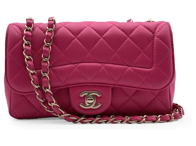 Chanel Shoulder Bag Mademoiselle Pink Leather  ref.1259542