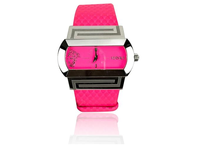 Versace-Uhr Pink Stahl  ref.1259560