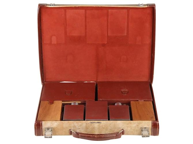 Trim Hermès Hermes Luggage Vintage Beige Leather  ref.1259565