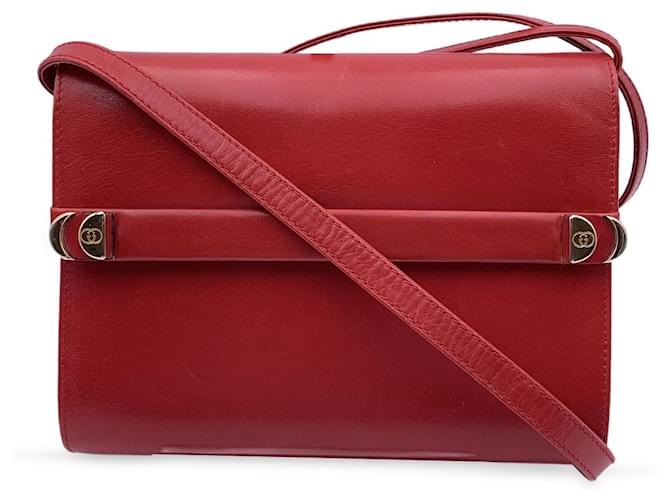 Gucci Shoulder Bag Vintage Red Leather  ref.1259579