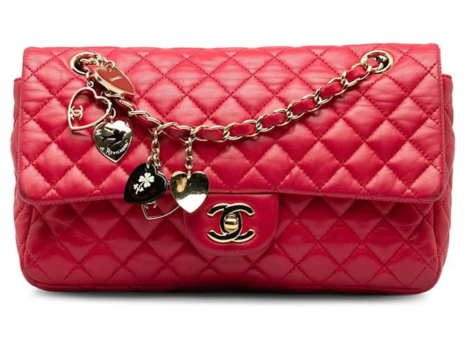 CHANEL Handbags Timeless/classique Red Leather  ref.1259617