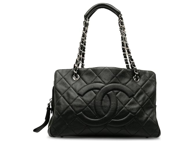 CHANEL Handbags Classic CC Shopping Black Leather  ref.1259632