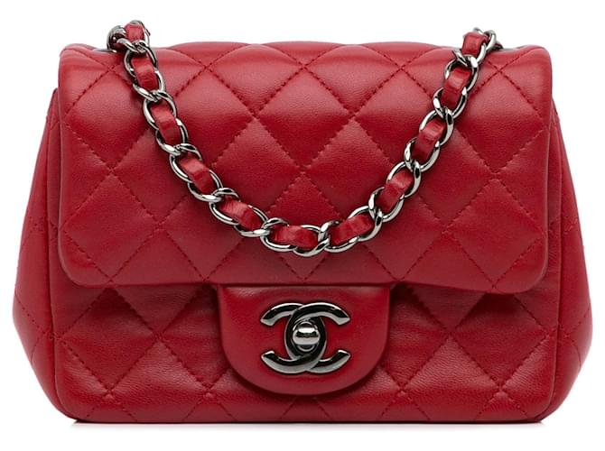 CHANEL Handbags Timeless/classique Red Leather  ref.1259642
