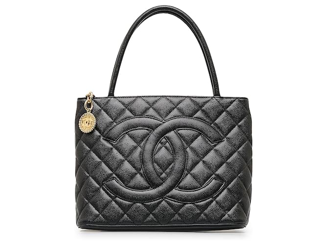 CHANEL Handbags Classic CC Shopping Black Leather  ref.1259648