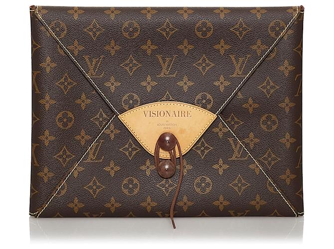 LOUIS VUITTON Clutch bags Pochette Accessoire Brown Cloth  ref.1259671