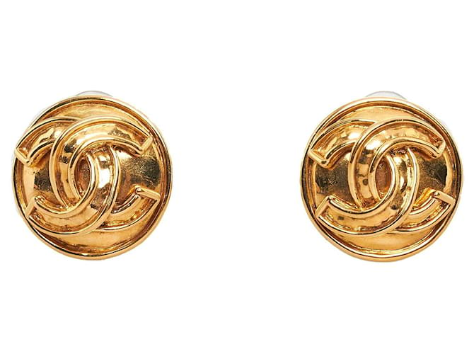 Chanel Ohrringe Golden Metall  ref.1259674