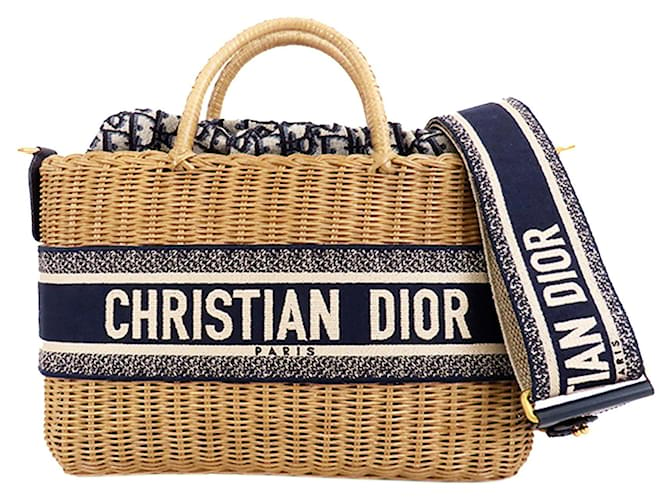 DIOR Handbags Dior Wicker Brown  ref.1259690