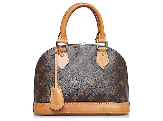 Alma LOUIS VUITTON Handbags Brown Leather  ref.1259703