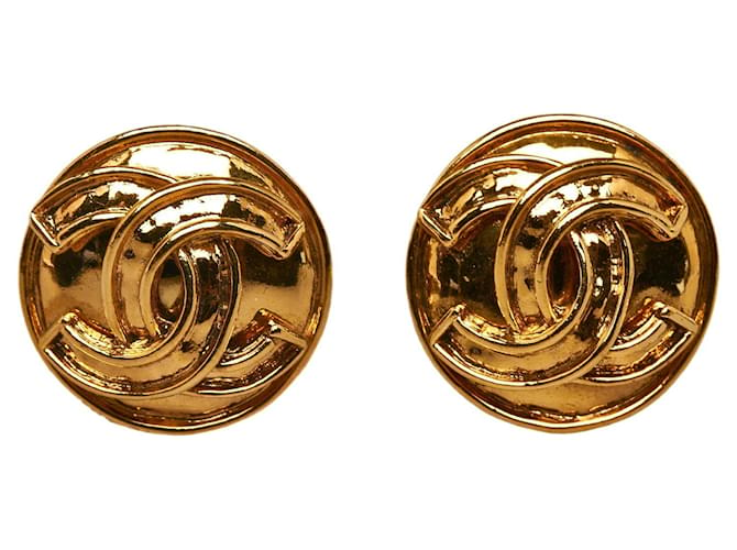 Chanel earrings Golden Metal  ref.1259708