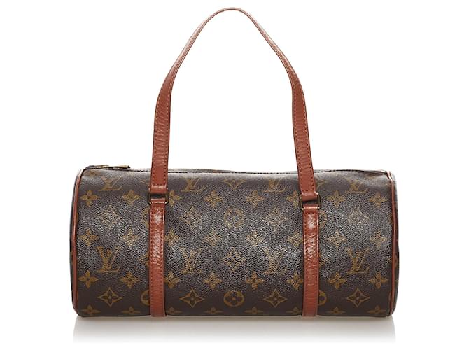 Papillon LOUIS VUITTON Handbags Brown Cloth  ref.1259716