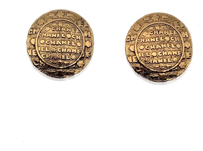 Chanel earrings Golden Metal  ref.1259772