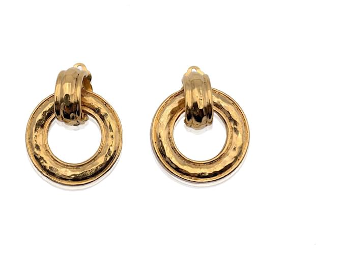 Chanel earrings Golden Metal  ref.1259774