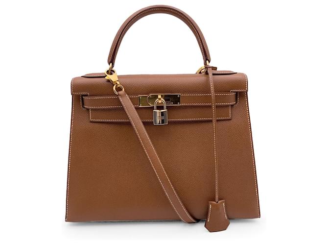 Hermès Hermes Handbag Vintage Kelly 28 Beige Leather  ref.1259810