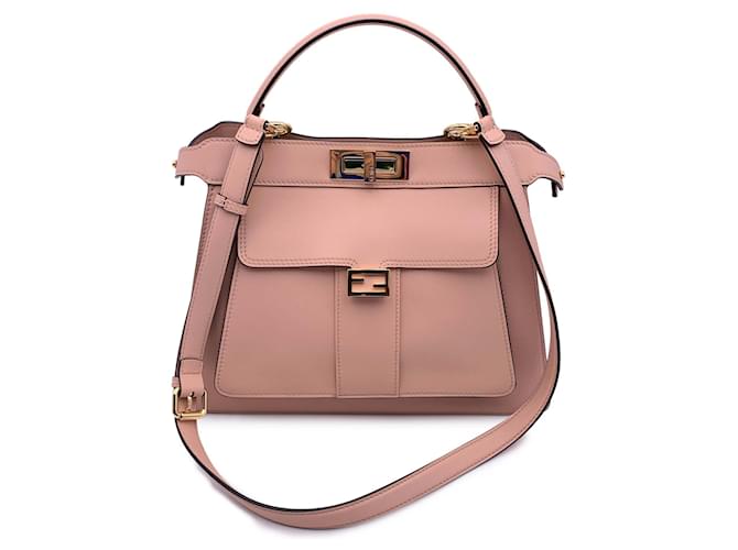 Fendi Handbag Peekaboo ISeeU Pink Leather  ref.1259834