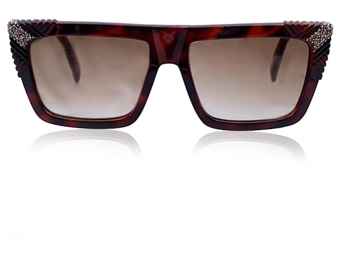 Gianni Versace Sonnenbrille Braun Kunststoff  ref.1259860