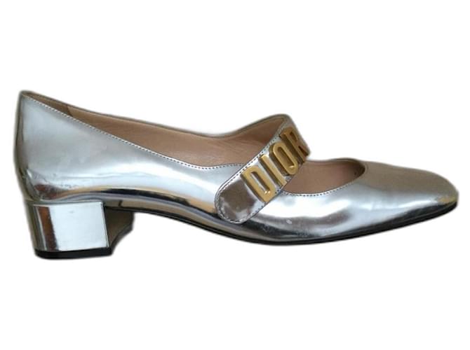 Dior Baby-D Silvery Patent leather  ref.1259872