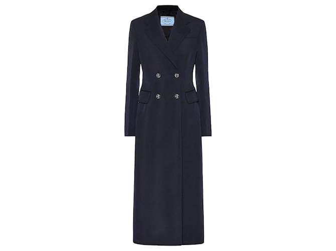 Prada Coats, Outerwear Blue Wool  ref.1259892