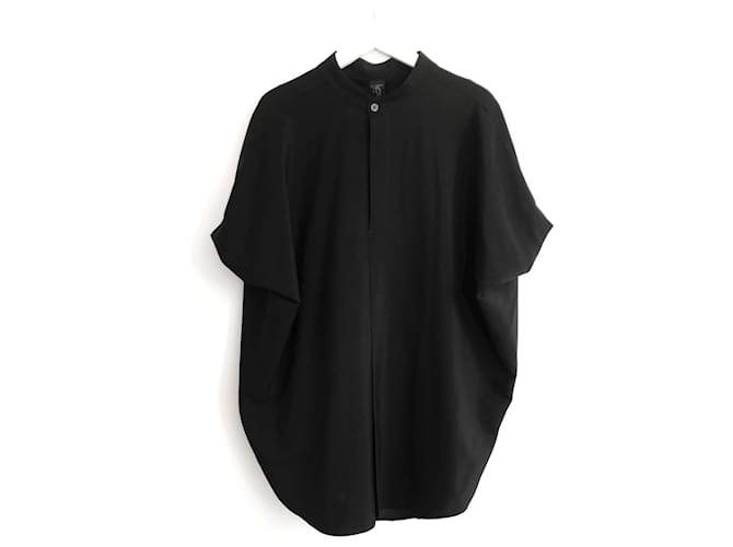 Zero+ Maria Cornejo Mare Shirt Blouse Black Silk Elastane  ref.1259902