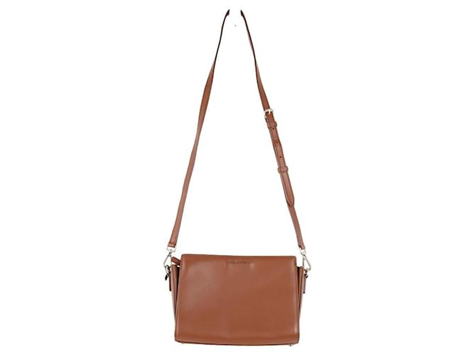 Sandro This shoulder bag features a leather body Brown  ref.1259913