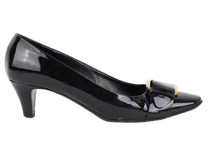 Saint Laurent Tacones de cuero Negro  ref.1259926