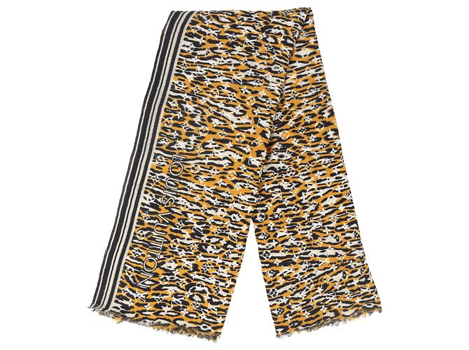 Bufanda con estampado de jungla y monograma de Louis Vuitton Multicolor