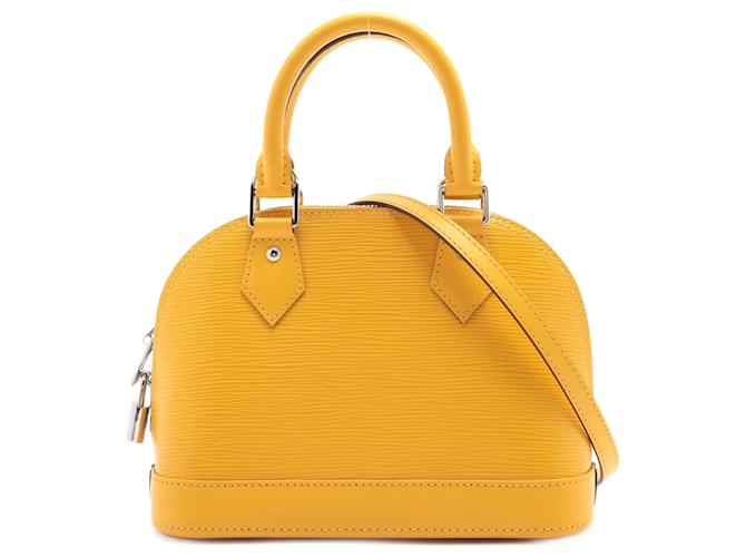 Louis Vuitton Alma BB epi leather 2-Bolsa com alça superior Ways Amarelo Couro  ref.1259941