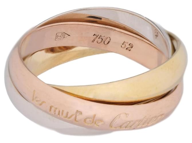 Cartier Trinity Ring 52 femminile K18 YG/WG/PG D'oro Oro giallo  ref.1259977