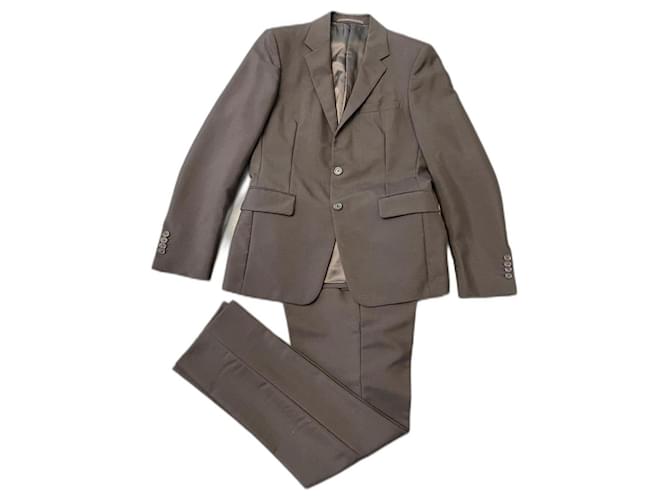 Prada Suits Brown Dark brown Wool Mohair  ref.1259996
