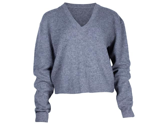 McQ Alexander McQueen V-neck Sweater in Grey Cashmere Wool  ref.1260059