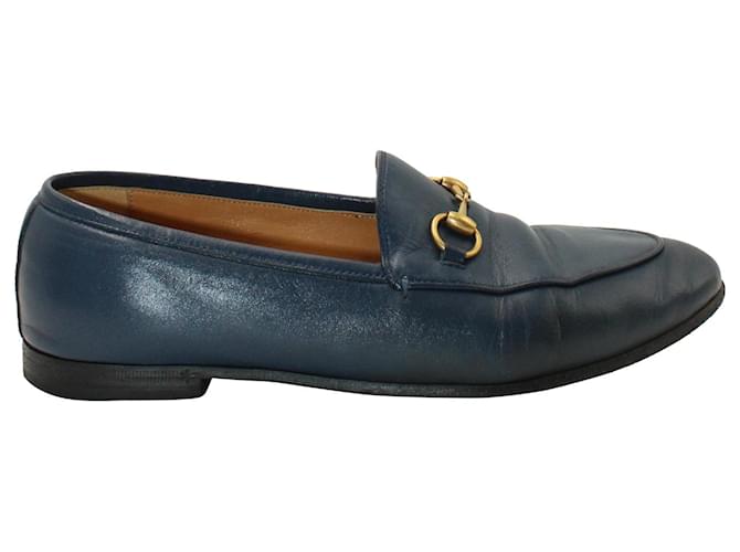 Gucci Horsebit Loafers in Navy Blue Leather  ref.1260060
