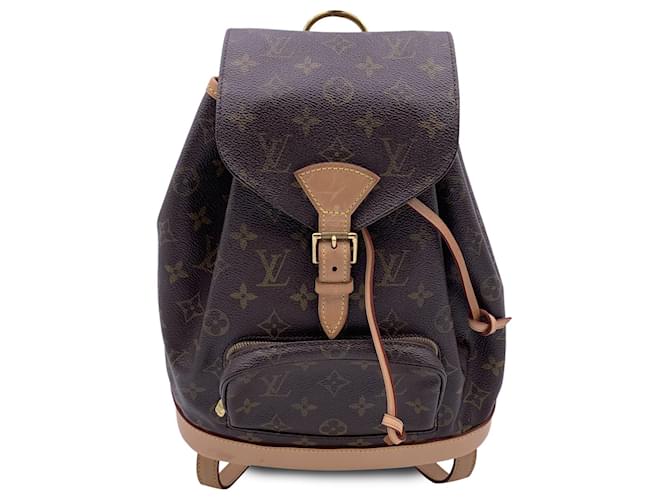 Louis Vuitton Monogram Montsouris MM Backpack Bag M51136 Brown Cloth  ref.1260069