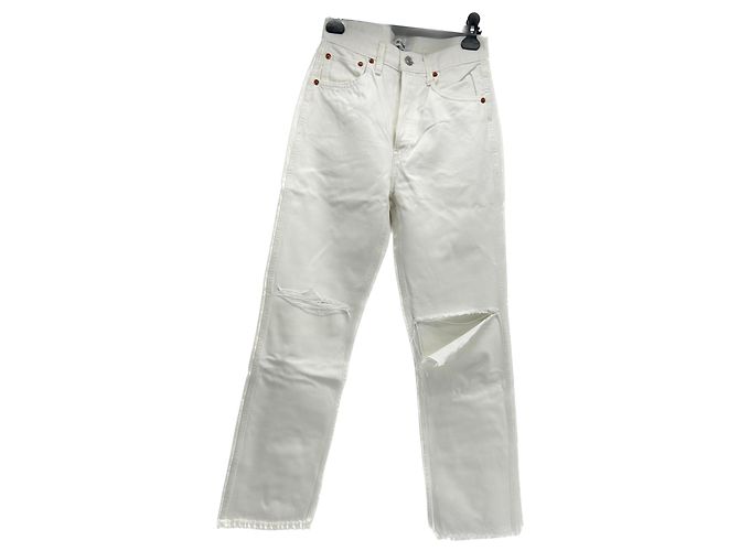 Pantalones Re/Done T.International XS Algodón Blanco