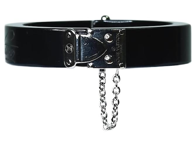 Louis Vuitton Schwarzes Lock-Me-Armband aus Kunstharz – Größe  ref.1260108