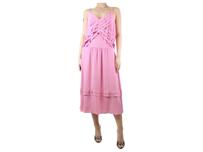 Autre Marque Vestido slip rosa - tamanho UK 8 Acetato  ref.1260113